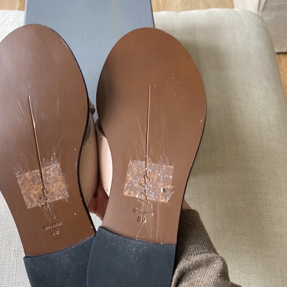 Free people & Neiman Marcus BNWT Lola Cruz Nude Statement flat sandal 🔥🌈 - Picture 12 of 12